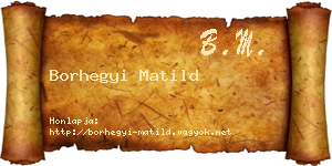 Borhegyi Matild névjegykártya